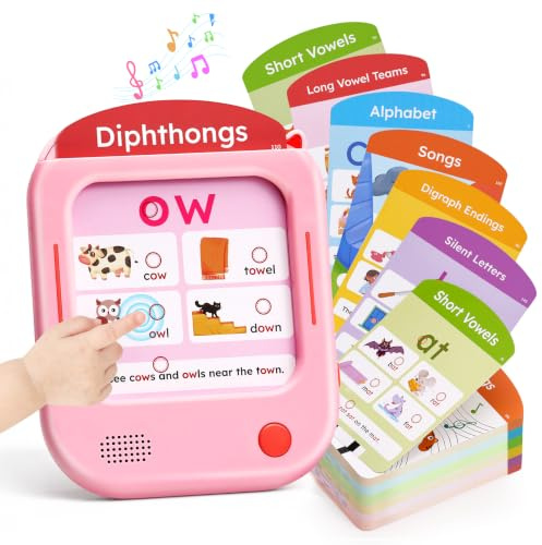 JoyCat Phonics Learning Tablet, Learn to Read with 156 Pages for 3-8