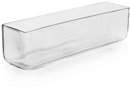 Modern Vase & Gift Rectangular jarrón. H-4, open-16 x 4 (1 pc)