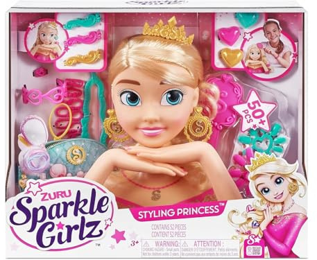 Zuru - Sparkle Girlz - COIFFER-huvud - med 28 tillbehör - 10025