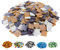 mosamare Glas Mosaiksteine zum Basteln - bunte Farbvarianten - (2x2 cm, 900g, ca. 340 St.) - Glasmosaik - Keine Kunststoffverpackung - Lila Mix
