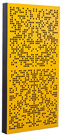 Bluetone Acoustics Binary AbFuser Akustikpaneele – Schalldämmung Akustikplatten – Akustik Absorber und Diffusor zum Heimkino, Studio, Wohnzimmer- Acoustic Panel (100x50x7cm, Gelb)