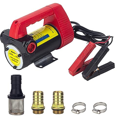 LEMOTO 12V 175W Dieselpumpe Heizölpumpe Elektrische Ölpumpe Ölabsaugpumpe 45L/Min Absaugpumpe für Diesel und Kerosin