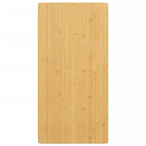 TJROO Bambus Esstischplatte 40x80x2,5 cm - Lackiert - Für Couchtische, Beistelltische & mehr - Bauernhausstil - Indoor & Outdoor