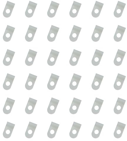 SOWAKA 50 Pcs Cable Straps 1/8 Black White R Type Nylon Screw (1/8)