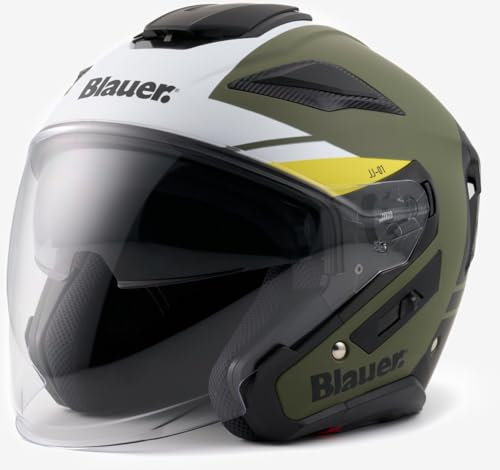 Blauer Jethelm – JJ01 Mattgrün M, Fahrradhelm Motorradhelm