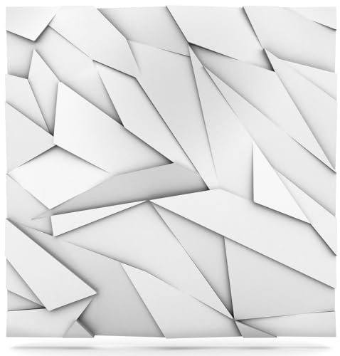 Deccart - 3D Wandpaneele 60x60 cm - Paneele Wand Wall Panels Deko Wandverkleidung Innen Panel Deckenverkleidung Decke Deckenpaneele Platten Styropor EPS-Polystyrol Sapphire 1.44 m², 4 Stück, weiß