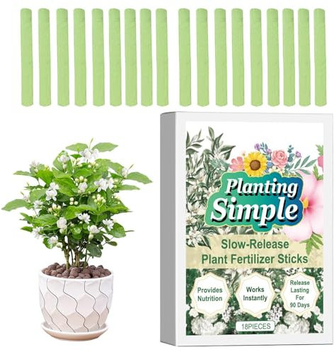Bastoncini nutritivi per piante, 18 punte di cibo per piante d'appartamento, bastoncini fertilizzanti per piante di felce e palma, bastoncini fertilizzanti per crescita duratura delle piante, 18 basto