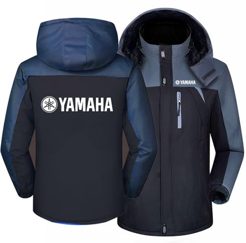 Giacca Invernale Uomo Con Zip Intera Per YAMA-ha, Giacca Da Sci Con Cappuccio Staccabile Giacca Da Neve In Pile Giacca A Vento Cappotto Da Esterno Antivento Per Escursionismo Camminata,Black-5XL