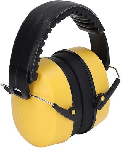 Protector Auditivo, insonorizacion Perfecto para el Trabajo de DIYM, Tiro, Caza, Jardinería, herramientas eléctricas, estudiar Casco Antiruido Plegables para Adultos, Aislante Ruido (amarillo)