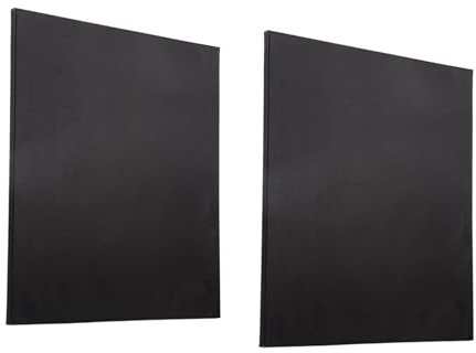 Fenteer 2 Piezas de Lienzo Negro Estirado, Paneles de Lona Pintando Lienzo, Marco de Madera, para La Elaboración de Pinturas de Acuarela, 40x50cm