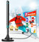 Antenna TV Interna Digitale 4K – Ricezione fino a 250 km, HDTV Ultra HD, Facile Installazione, Cavo Coassiale 5m, Compatibile con Smart TV (B011)