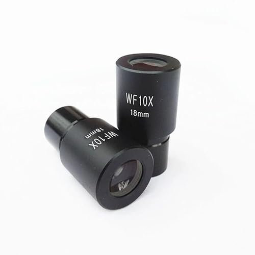 SOKNKSTF Microscopio biológico con Ocular Gran Angular WF10X de 18 mm, Lente óptica, Ocular Gran Angular, tamaño de instalación de 23,2 mm(2 PCS)