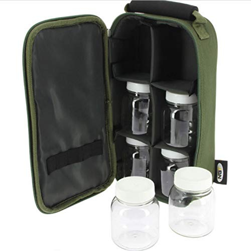 Oxford 6 Pot Glug Dip Bait Carp Fishing Bag - Green