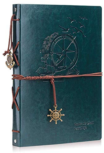 Minlna Fotoalbum Zum Selbstgestalten DIY Vintage Scrapbook Album Das Gästebuch wird verwendet, um Fotos zu speichern, das Leben aufzuzeichnen usw., die besten Geschenke.