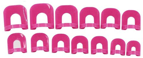 Uteruik Pochoir Vernis À Ongles en Plastique Souple Protecteur Vernis À Ongles pour Garder La Couverture Polonaise 10 Tailles Paquet De 52pcs (# 2)