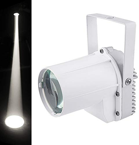 Disco Ball Light, 3W Led White PinSpot for Light up Mirro Ball, Pin spot DJ Stage Lights (White Shell)