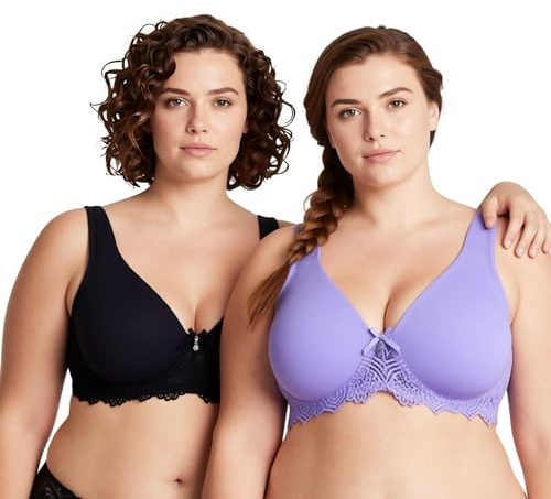 Curve Muse Sin Forro Aros Cordón Sostén con Acolchado Hombro Correas | Tirantes Acolchados, Acolchado, Nailon, Elastano, Elástico