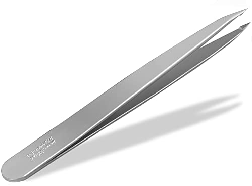 Solingen Zeckenentferner Zeckenpinzette für Hunde Katzen Zeckenzange Made in Germany aus Edelstahl Spitz für Haustiere