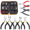 Glarks 6Pcs Jewelry Pliers Kit, Professional Jewelry Making Tool Kit with Needle Nose Pliers, Round Nose Pliers, Bent Nose Pliers, Wire Cutters, Crimping Pliers and End Nippers (8 Pliers)