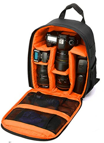 Camera Backpack Portable Camera Bag Waterproof Shockproof, Photography Backpack with Tripod Holder and Removable Padded Insert, Travel Rucksack Large Capacity Camera Bag for SLR DSLR