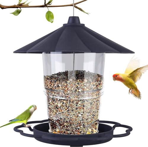 Maison pour oiseaux à suspendre, mangeoire pour oiseaux pliable pour balcon, station de nourriture pour oiseaux résistante aux intempéries à haute capacité, mangeoire pour oiseaux pour balcon