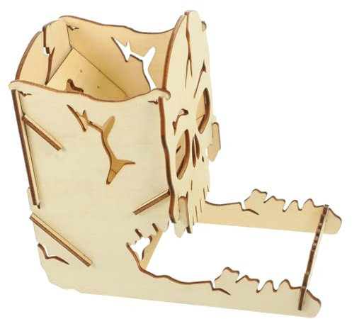 Toyvian Pratico Dice Prop Compact Wooden Dice Tower Distributore Di Dadi Portatile Per Giochi