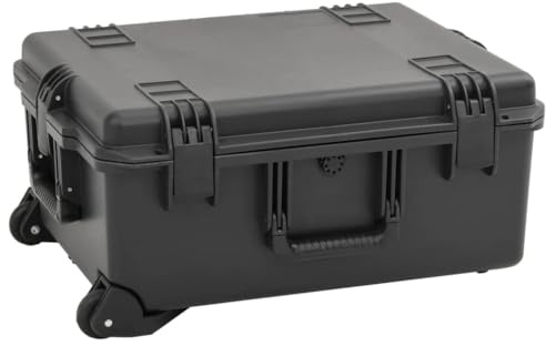 Gecheer Valise de Vol Portable Noir 62,5x50x28,5 cm PP, Valise de Protection Malette de Protection pour Outils idéale pour Voyager Transporter