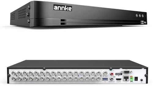 ANNKE 32CH H.265 Pro+ 3K Lite Digital Video Recorder with Human/Vehicle Detection, 5-in-1 Hybrid CCTV DVR for Home/Business Surveillance Camera System, 24/7 Recording, P2P Remote Access, No HDD
