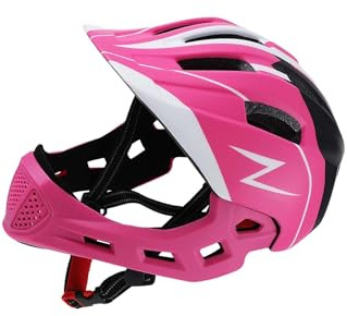 wueiooskj Casco da bici per bambini, casco sportivo per arrampicata, equitazione, pattinaggio a rotelle, verde, Rosa viola, da 50 cm a 55 cm