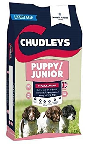 Chudleys Puppy Junior Hypoallergenic Dry Puppy Food - Rich in Chicken and Duck, 12 kg
