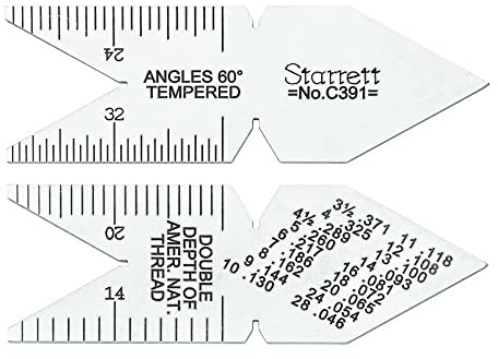 Starrett Center Gage - American Standard 60-Degree Threads, Durable Steel Construction, Accurate Angle Measurements - C391