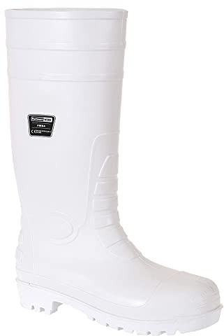 Portwest FW84 S4 Stivali di Sicurezza in Gomma, Unisex - Adulto, SRC, Bianco (Bianco WHR), 46 EU (11 UK)