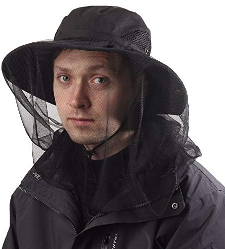 CAMOLAND Sun Hat with Removable Mesh Head Net Safari Hat Outdoor UV Protection