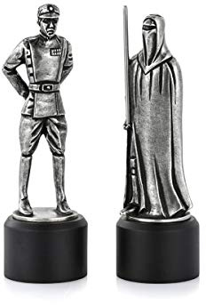 Royal Selangor Hand Finished Star Wars Collection Pewter Imperial Officer & Royal Guard Bishop & Knight Chess Piece Pair Gift