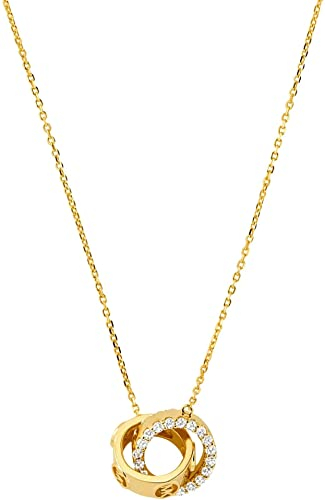 Michael Kors - Premium Halskette Gold Ton Silber mit Kristall für Damen MKC1554AN710