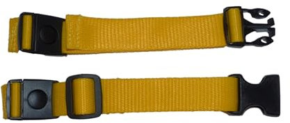 25mm Rucksack and Backpack Adjustable Chest Strap with Easy-On Clips and Adjusting Buckles (Yellow)
