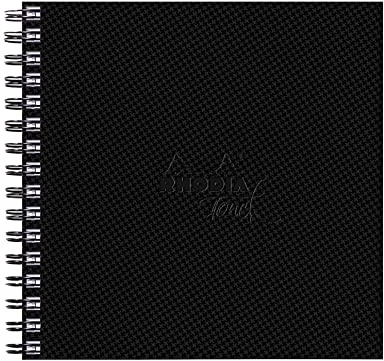 RHODIA TOUCH 116168C - Watercolour notebook 100% cotton - satin grain - 300 gsm - 15 x 15 cm - 40 non-microperforated pages - Watercolour Book hardcover, Schwarz