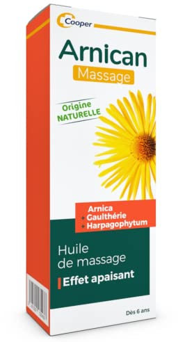 ARNICAN - Huile de massage d'origine naturelle à base d'arnica, gaulthérie et d'harpagophytum - Effet apaisant - Fabriquée en France - Flacon 150 ml