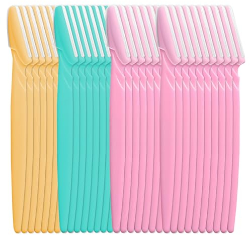 Magrimaxio 40 Stück Augenbrauenrasierer Herren Damen, Augenbrauen Rasierer für Frauen, Eyebrow Razor Trimmer, Dermaplaning Rasierer, Gesicht Rasierer Damen, Mehrzweck Peeling Gesicht Rasiermesser