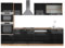 Vicco Küchenzeile R-Line, Schwarz Hochglanz/Goldkraft Eiche, 300 cm mit Hochschrank, AP Eiche