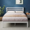 Zinus Leah Bett 140 x 190 cm – 36 cm hoch – Doppelbett – Bettgestell aus Bambus mit Kopfteil – Weiß