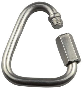 1 pz acciaio inossidabile 304 maglie a catena a maglia rapida connettore moschettone di bloccaggio colore naturale dell'acciaio inossidabile(6mm)