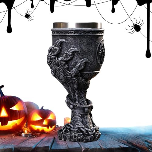 Cáliz Gótico Para Vino - Cáliz Con Garra de Dragón - Vaso Ergonómico Vintage Para Vino Cócteles Whisky Zumo