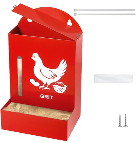 Elnwnnkc Comederos de Conchas de ostras para Pollos y comederos de Conchas de ostras Dispensador de Colgante para Granja Alimentación de Aves de Corral Suministro de Pollo Resistente a la corrosión