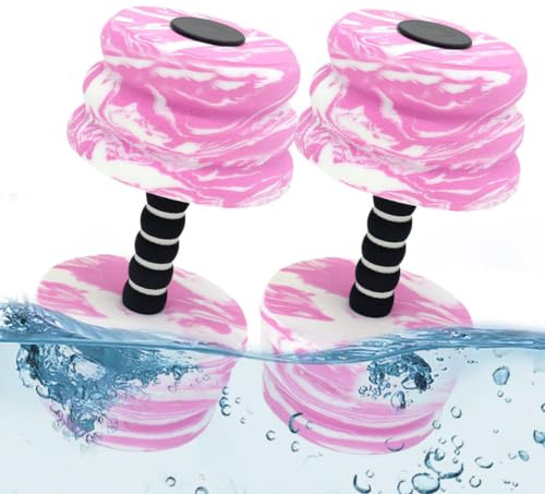 Hantel set för vattenträning 2 stycken färgglada EVA-skum skivstångsset med | Vattenaerobicsvikter 2 Stycken Pool, simning, fitness, sport, träning, Pool, simning, fitness, sport,