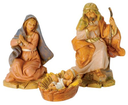Fontanini by Roman Inc., Centennial Holy Family, 5 Holy Family Collection, Nativity Figure and Accessories, Hand Sculpted and Painted