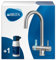 BRITA 3-Wege-Küchenarmatur (Edelstahl, rund) inkl. 1 x BRITA P 1000 Wasserfilter – Küchenarmatur für gefiltertes und ungefiltertes Wasser direkt aus der Leitung