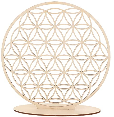 Spruchreif | Blume des Lebens aus Holz Ø 20 cm – Tischdekoration & Lebensblume Symbol | Perfekte Esoterik Deko & Geschenkidee