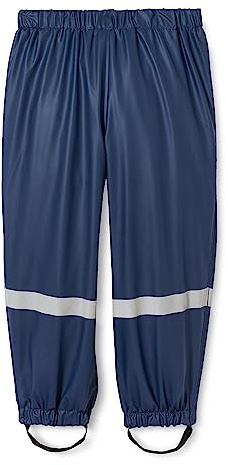 Playshoes Salopette de Pluie Unisexe pour Enfant avec Doublure Polaire Coupe-Vent et imperméable, Pantalon Marine, 140