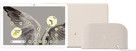 Google Pixel Tablet avec station de recharge avec haut-parleur (Affichage écran 11 pouces, 128 Go de stockage, Android, 8 Go de RAM) – Porcelaine